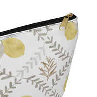 Lemon Tile Accessory Pouch w T-bottom in Gray
